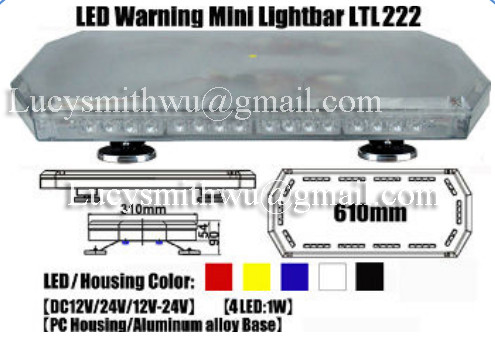 1W LED mini Lightbar /warnining signal lichtbalken lysbjelke Minipuentes mini Barra SM942